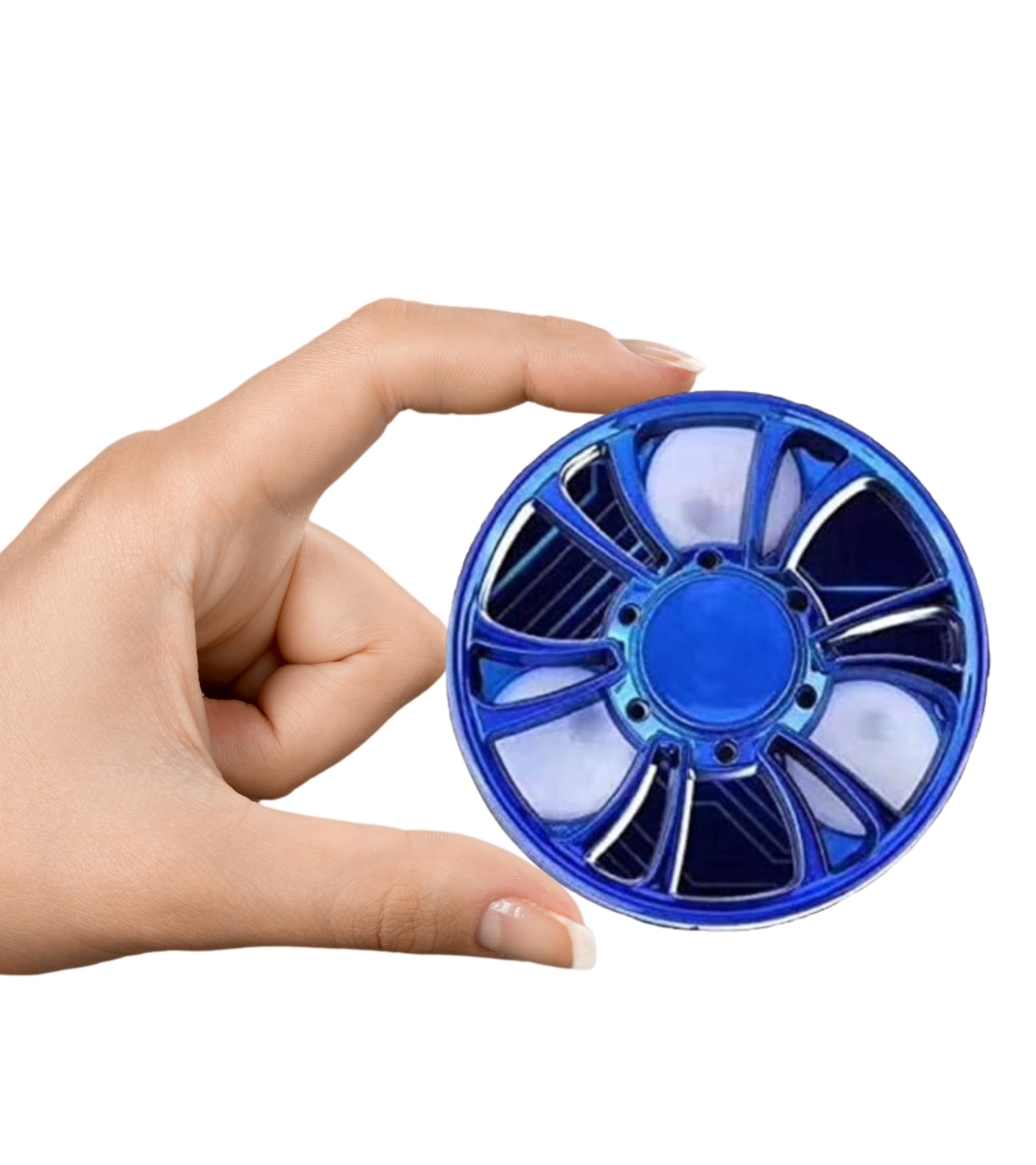 Premsons® Hand Spinner with Lights - High Speed Desk Toy Smooth Finger Spin Sensory Fidget Stress Relief Game Play for Kids & Adults - Metallic Blue 1