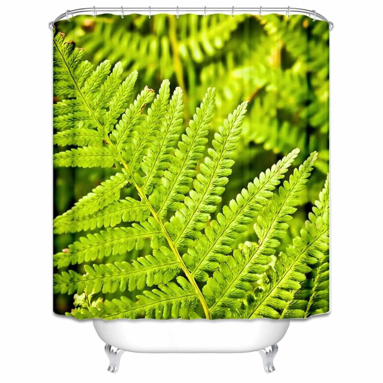 Rideau de douche luxe lesté style hôtel motif végétal japonais 220x180