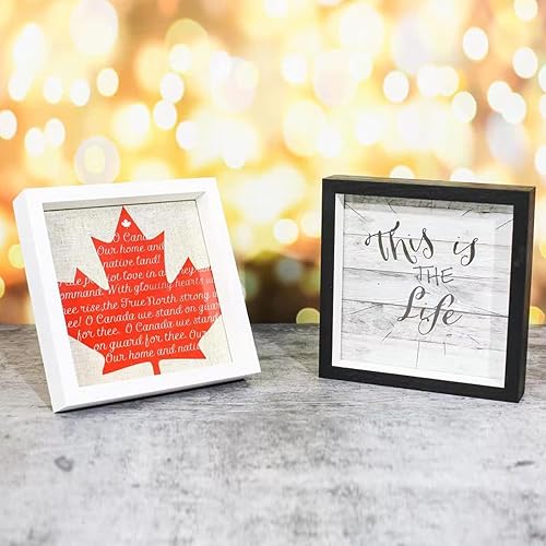 Miniatura 2 de Marco de fotos de madera de roble macizo de 6 x 6 pulgadas con vidrio real, marco cuadrado de 6 x 6 pulgadas, color blanco con soporte para mesa y