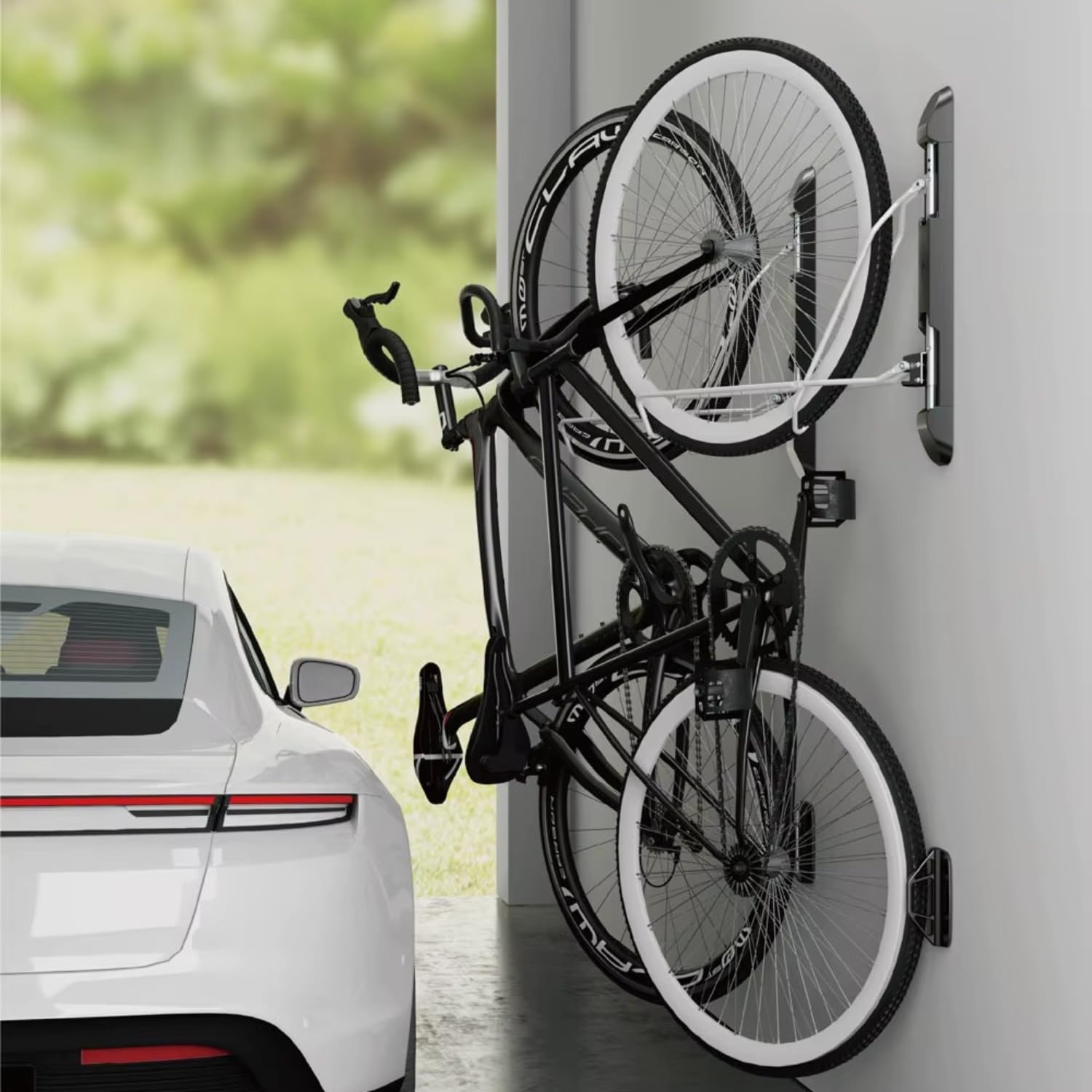Fahrradhalterung Wand Schwenkbare Wandhalterung bis 35 kg, passend für 54 bis 70 mm Reifenbreite, für platzsparende Aufbewahrung in Garage