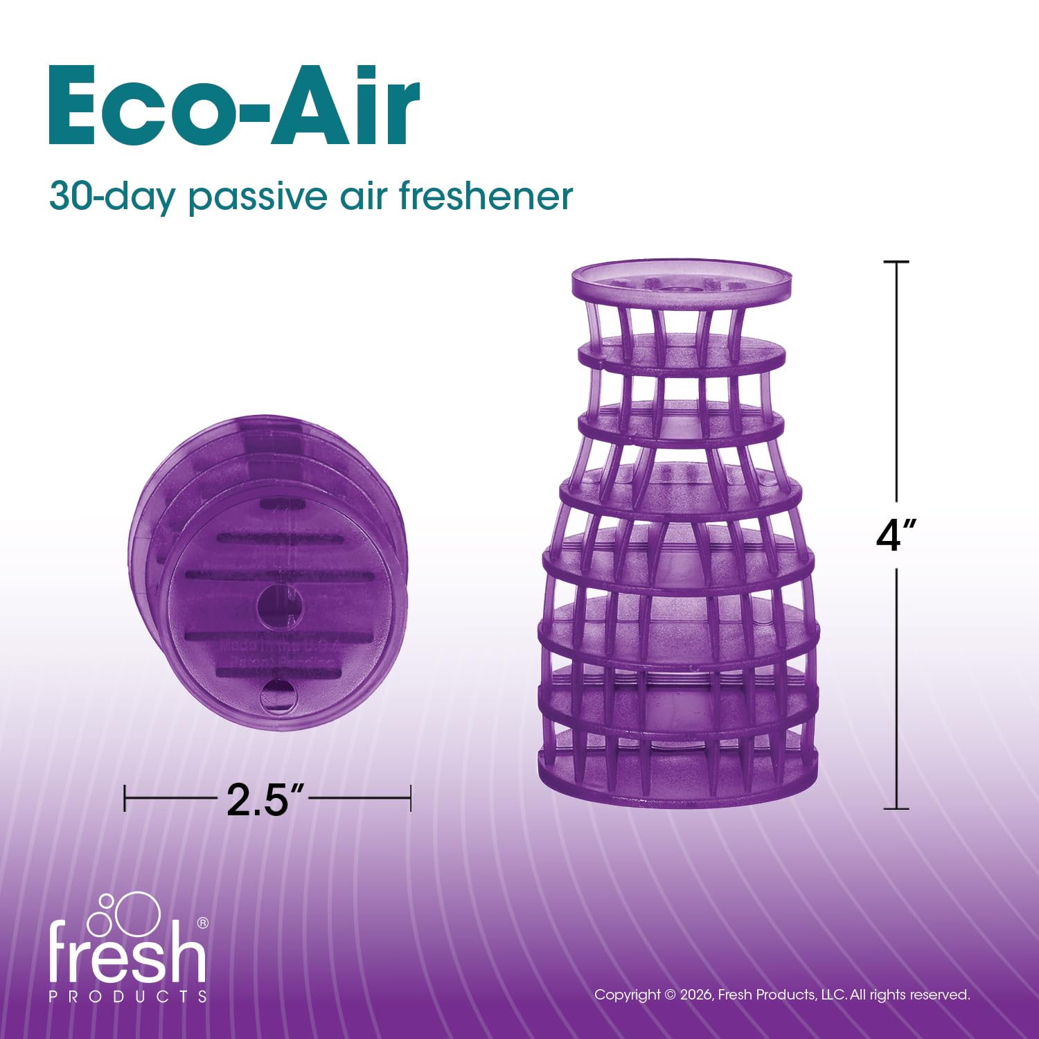 Fresh Products EA-F-006I036M-11 Eco odświeżacz powietrza, lawendowy, 6 sztuk