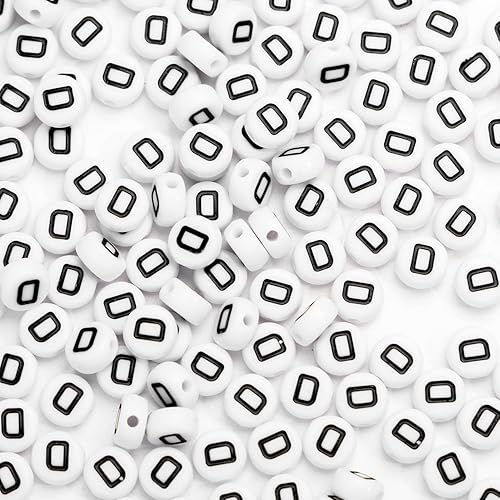 Vista 12 de 500 cuentas acrílicas de letras de 0.236 x 0.157 pulgadas, cuentas del alfabeto para hacer joyas, cuentas de letra C para hacer pulseras, collares