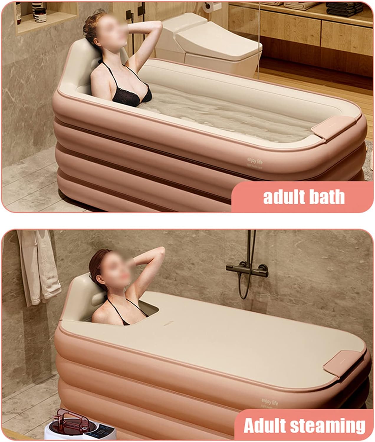Buy Inflatable Bathtub for Adults, Plastic Portable Foldable Bathtub