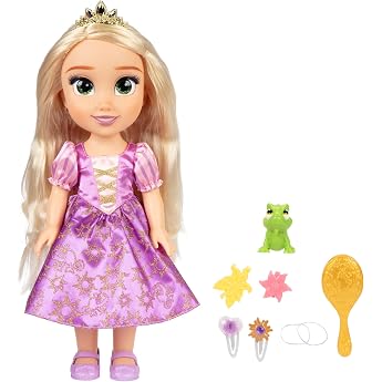 Disney Princess Singing Rapunzel Doll 35 cm Sings I See The Light Includes Accessories for More Fun Perfect Girls from 3 Years Purple