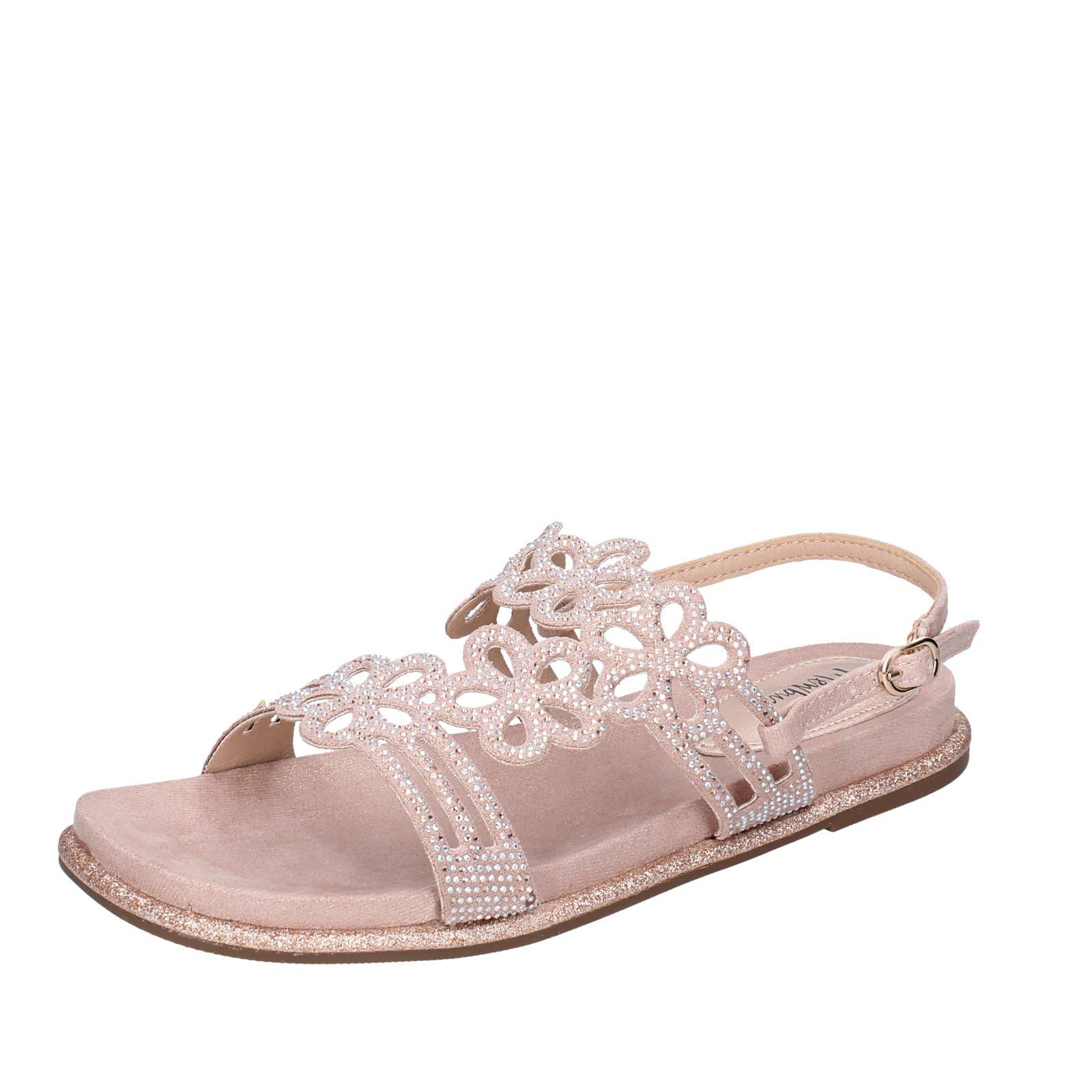 MenburWomen's Synthetic Suede Pink Sandals