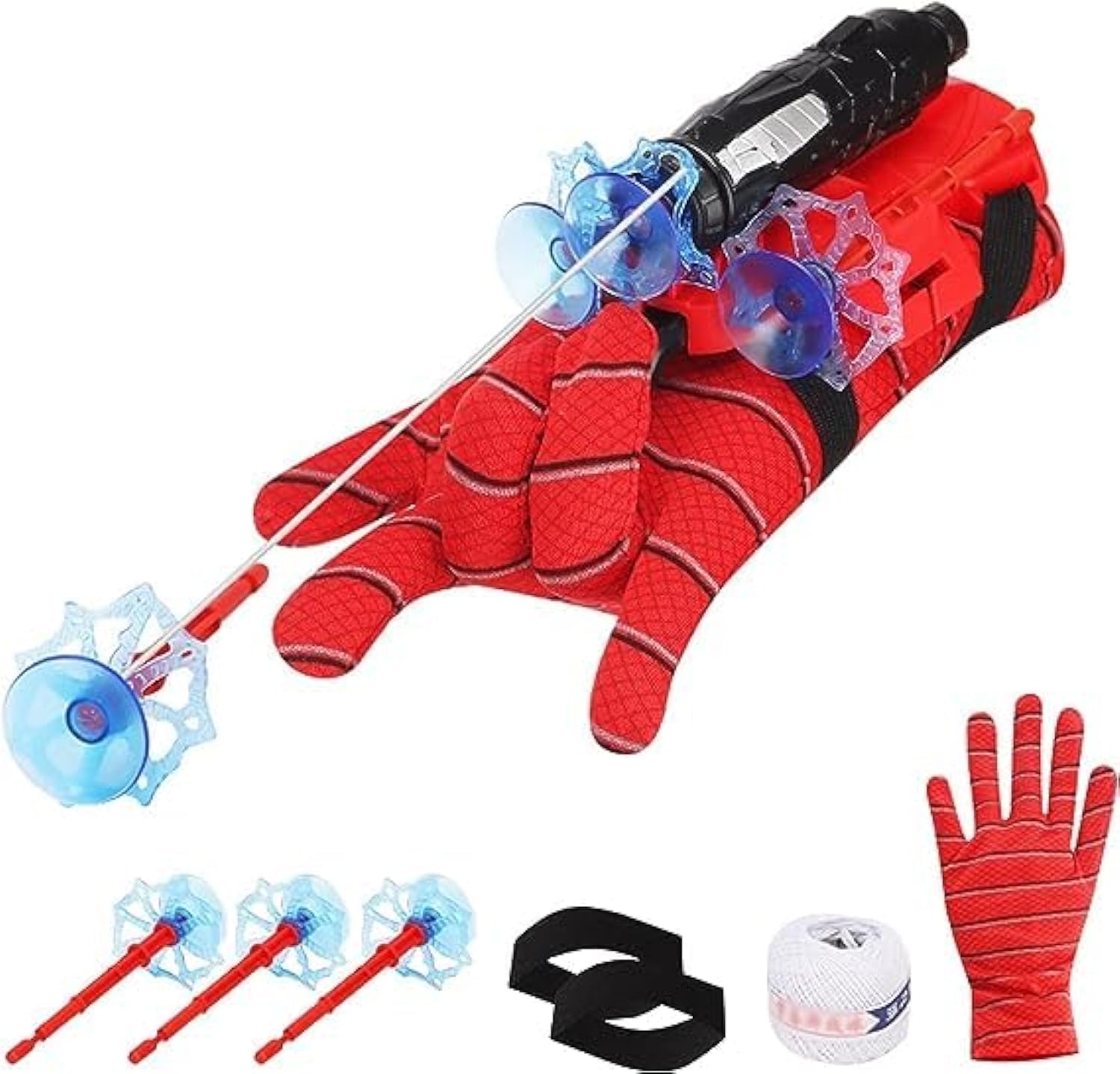 GGEROU Spider Web Shooters Toy for Kids Fans, Hero Launcher Wrist Toy Set,Cosplay Launcher Bracers Accessories,Sticky Wall Soft Bomb Funny Children's Educational Toys (A)