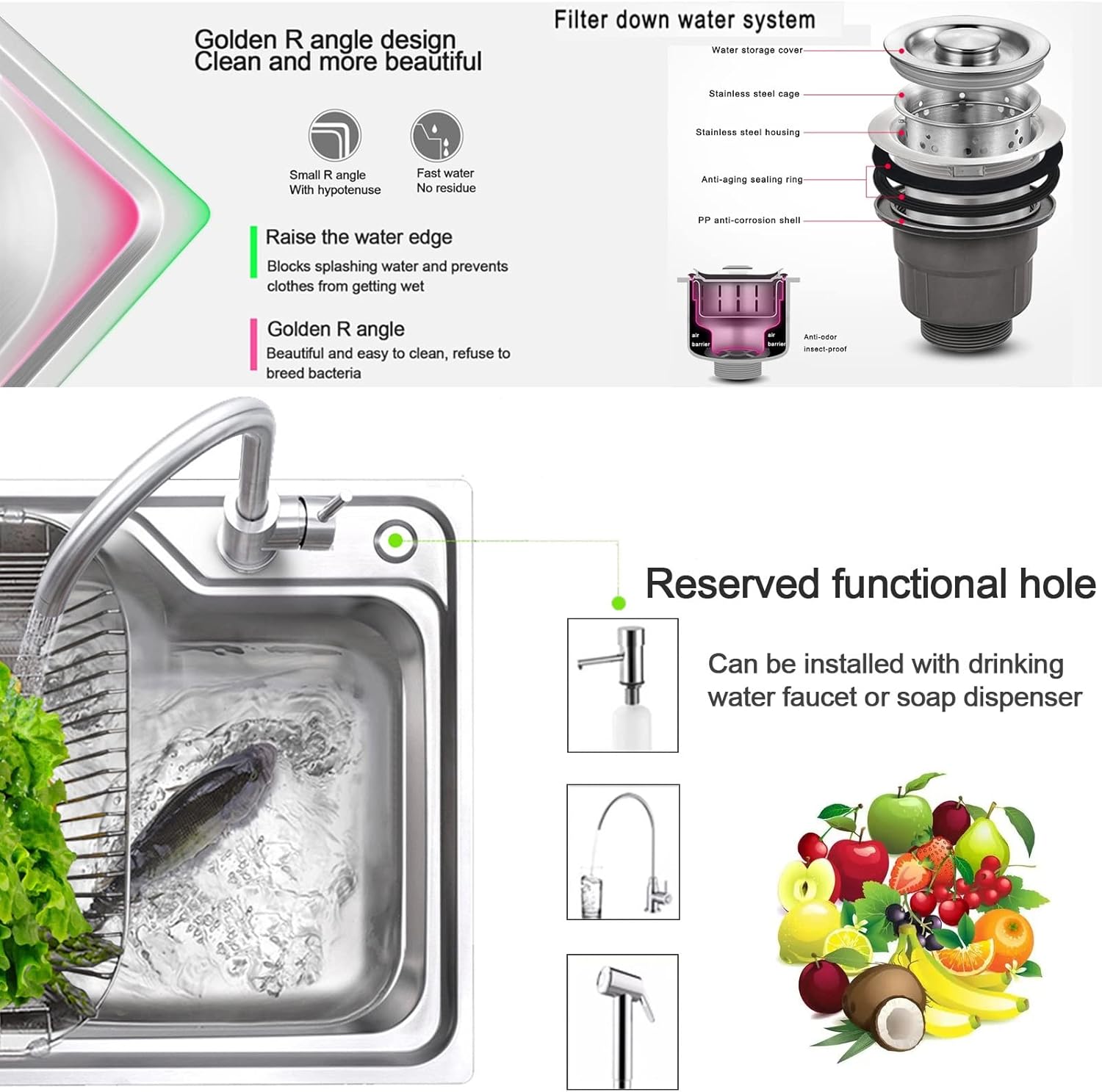 Stainless Steel Utility Sink with Legs,Laundry Room Sink 1 Compartment,Free Standing Portable Sink with Stand and Faucet,Industrial Garage Sink Commercial Sink,Hot and Cold Faucet-58X43CM