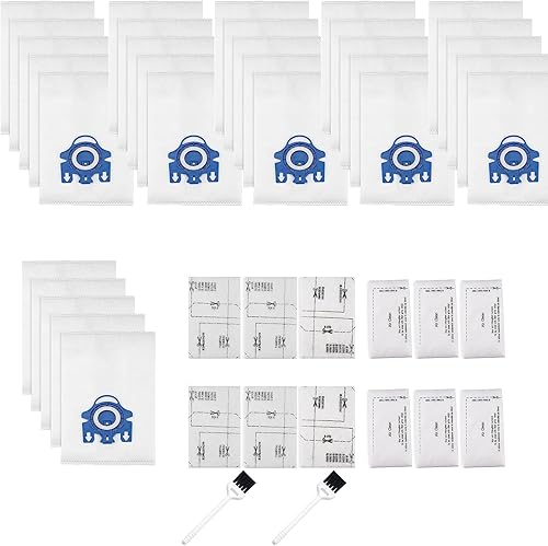 Paquete de 30 bolsas de repuesto Airclean GN 3D compatibles con aspiradora Miele Classic C1, C1 completa, C2 completa, C3, S227S240, S270, S400, S2,