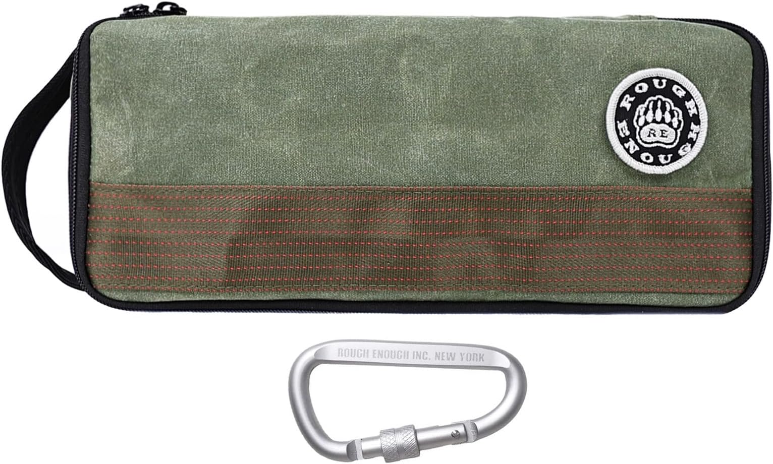 Rough Enough Small Tool Bag Canvas Tool Pouch with Handle, 12 Inch, YKK Zipper, Heavy Duty Fabric, Water Resistant, Padded Lining, Tactical Camping Gear