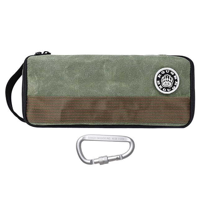 Rough Enough Small Tool Bag Case Portable Box EDC Pouch Organizer with Handle 12 Inch Heavy Duty Canvas