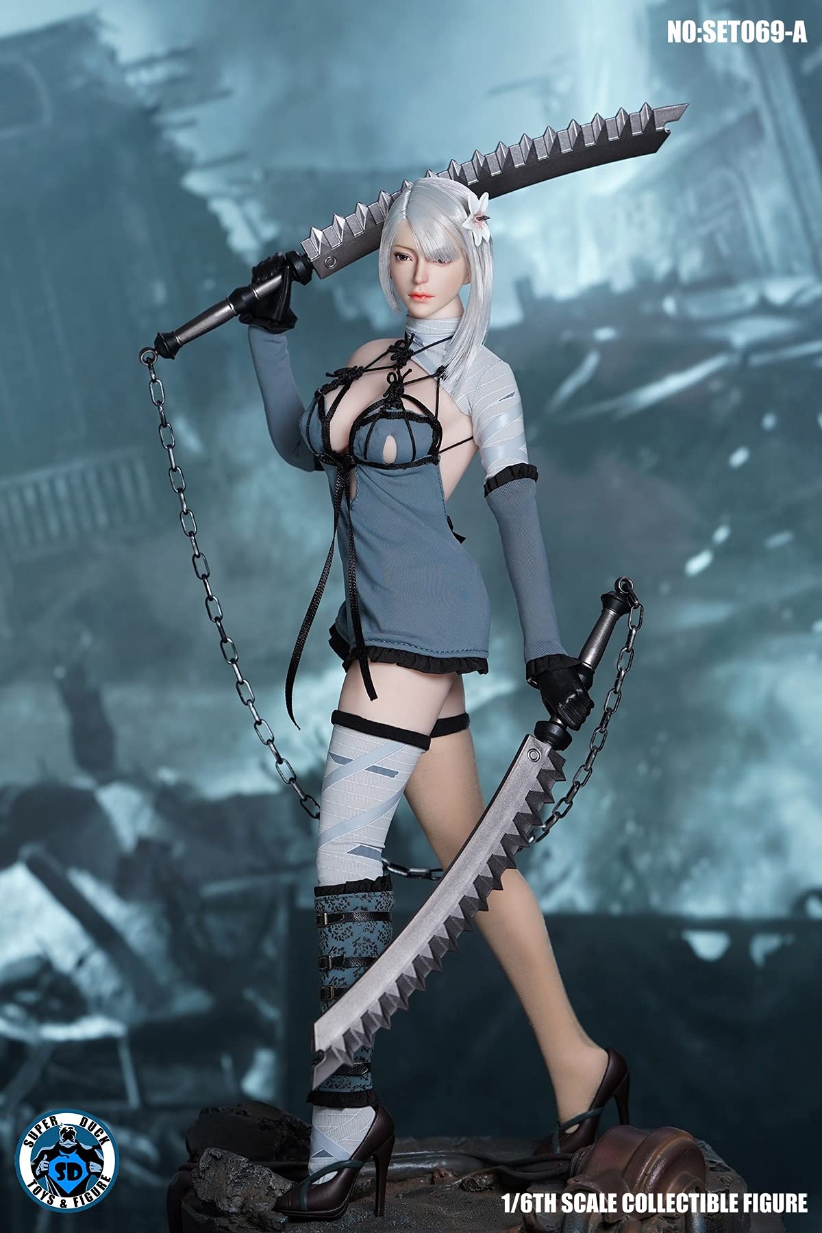 Amazon.co.jp: [Lily ]Super Duck 1/6 フィギュア 美人 ヘッド セット