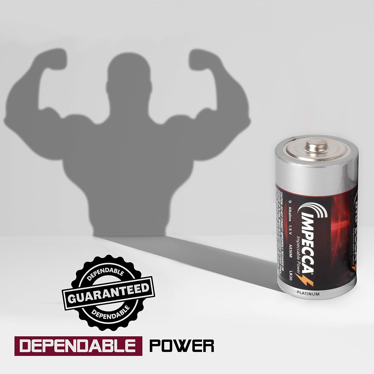 Impecca D Batteries (24-Pack) High Performance Alkaline, Long Lasting, and Leak Resistant Batteries, LR14, Platinum Series, 24-Count