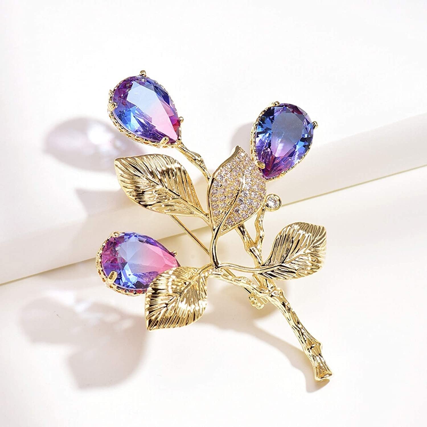 RUVOO Broche Pin Broches Broche De Gama Alta para Mujer, Broche Encantador Exquisito, Ropa, Bufanda, Chal, Sombrero, Accesorios De Decoración Broches (Blue : Bronze, Size : 6.2 * 5cm)