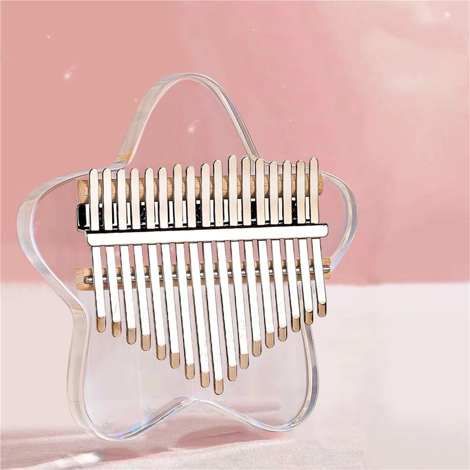 Kalimba 17 Klawiszowy Akrylowy Przezroczysty Instrument Kalimba Z Motywem Starry Sky