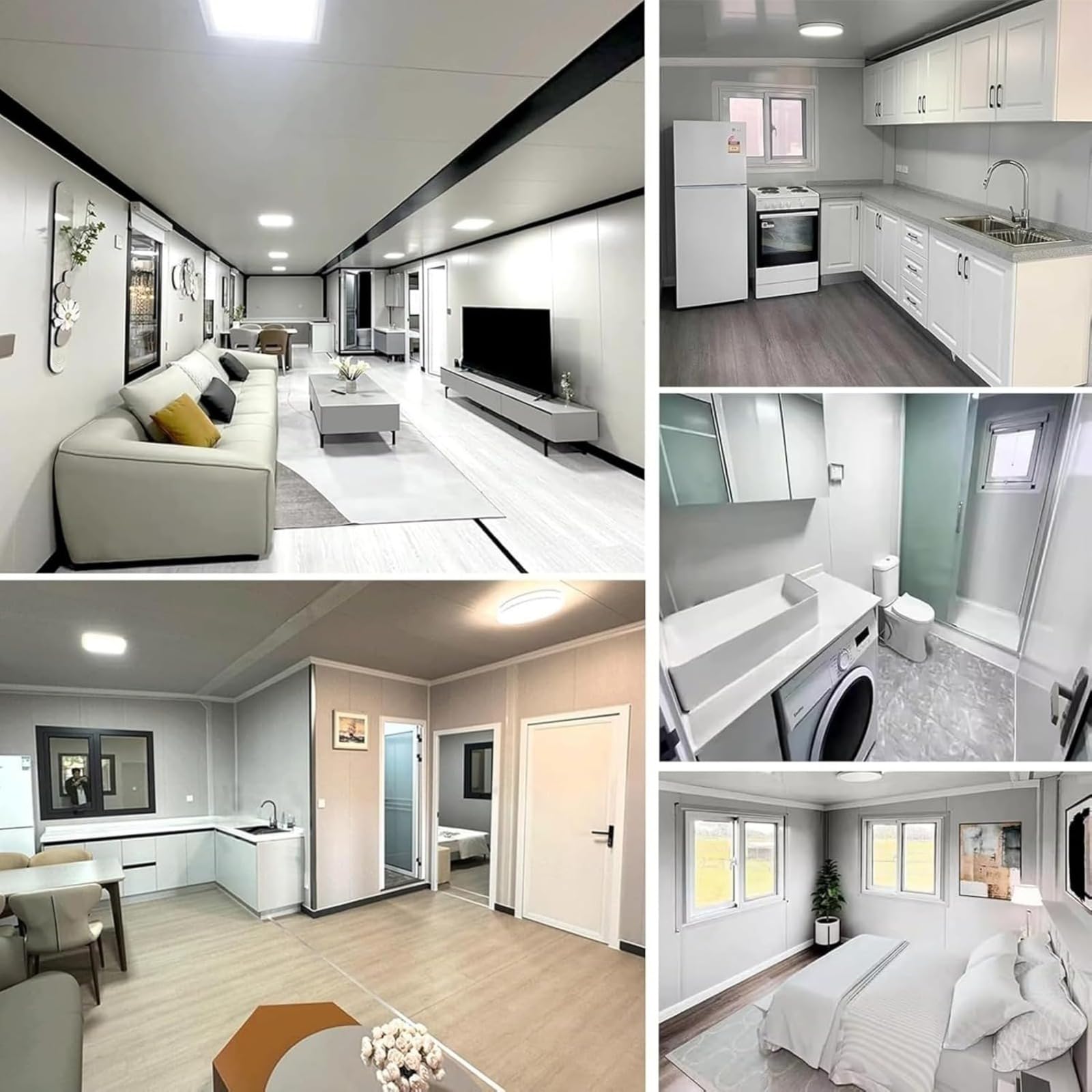 Contenedor extensible para casa pequeña prefabricada para la venta, casa modular plegable con baño, cocina, dormitorio, cabina portátil para el hogar, oficina, casa de huéspedes ADU alternativa