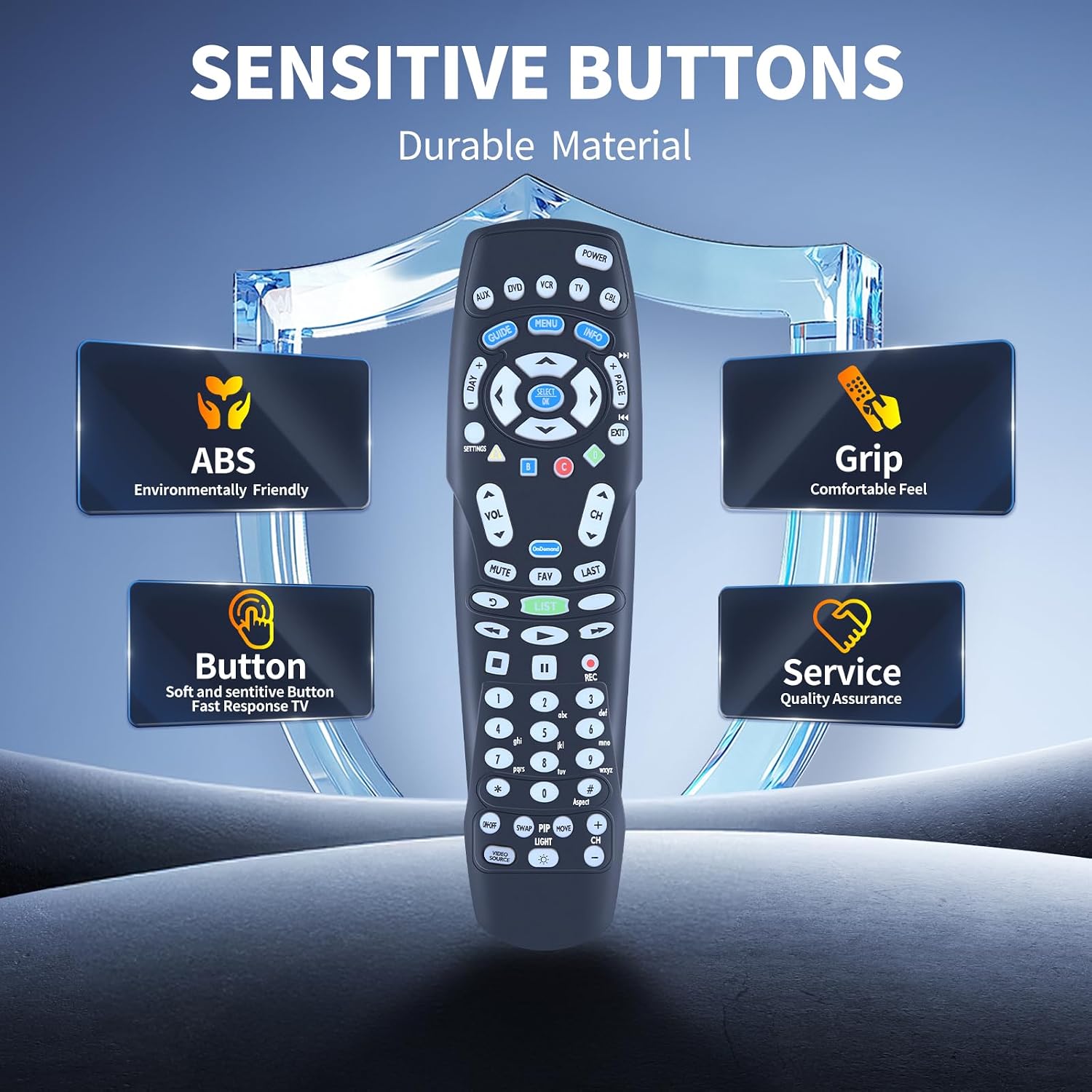 RC122 RC1226001/04B Replacement Remote Control for Spectrum TV Time Warner, Brighthouse and Charter Cable Boxes image 5
