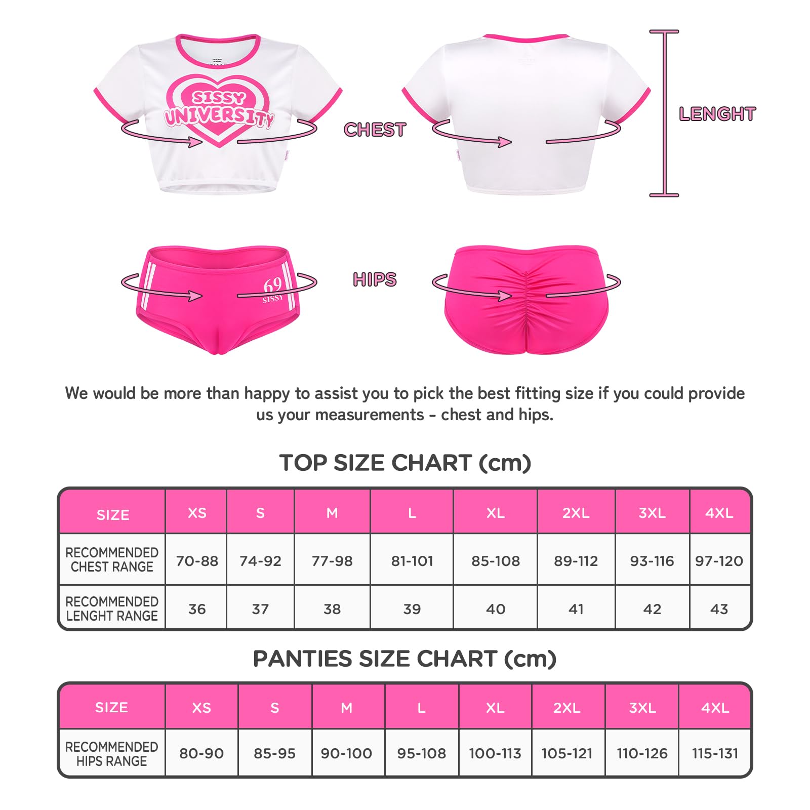 LittleForBig Ensemble Bralette Sissy University Sorority Gym avec Short Intégré à Effet Camel toe et Gaine Tucking - Tenue de Sport Féminine au Style Universitaire