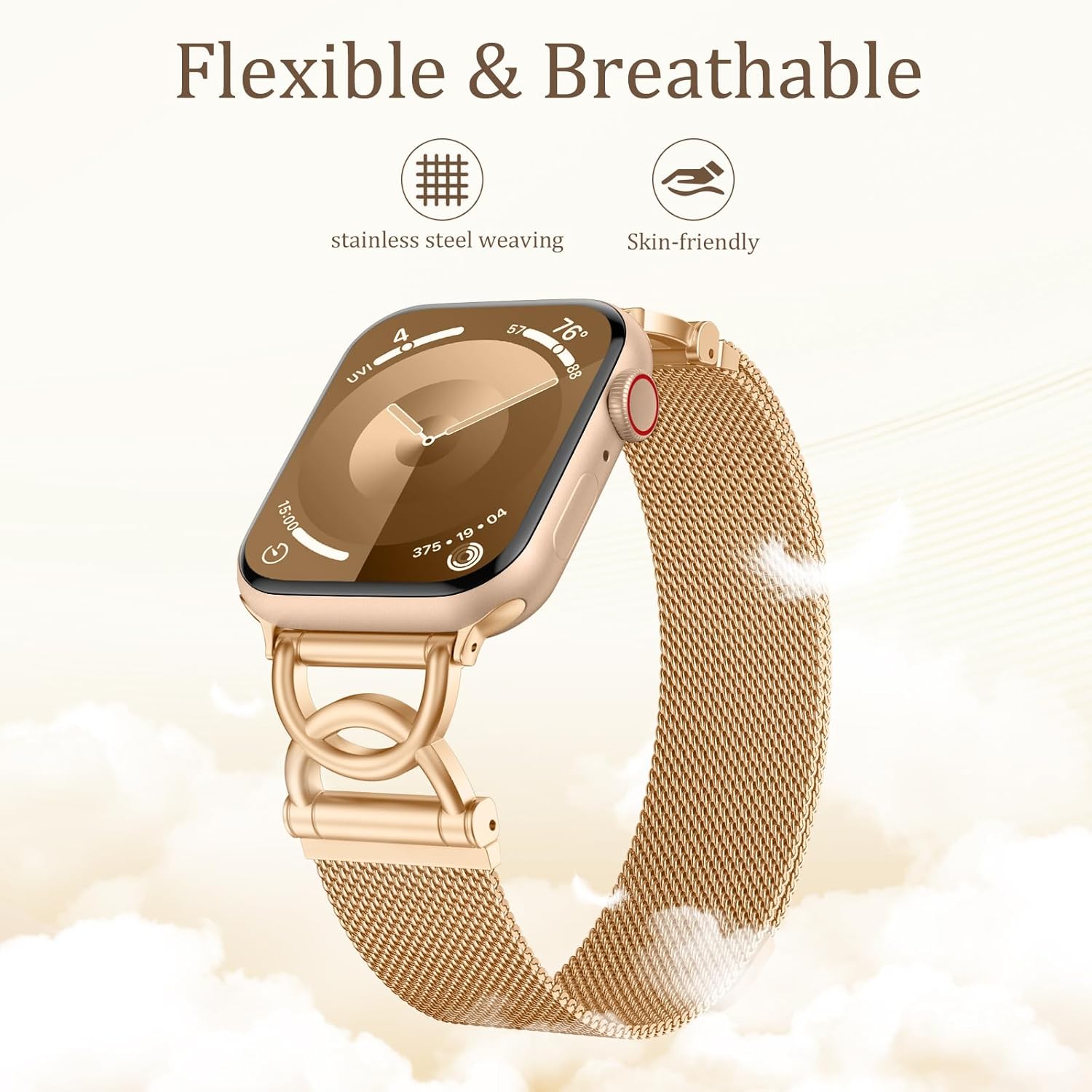 Zedoli Metal Milanese Loop Compatible with Apple Watch Band for Women 40mm 41mm 42mm 44mm 45mm 46mm 38mm, Magnetic Stainless Steel Mesh Strap with DC-Shape for iWatch Series 11 10 9 8 7 6 5 4 3 2 1 SE - Image 5