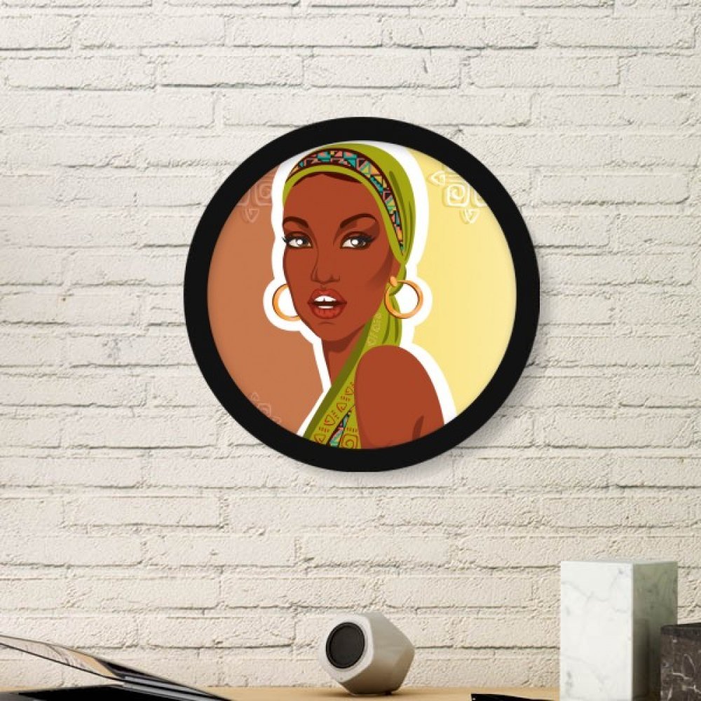 Illustration femme africaine avec cadre premium impression haute definition
