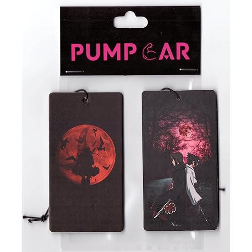PumpCar 2 pieces Uchiha Itachi Sasuke double-sided hanging Japanese anime vanilla car air freshener Cool anime hanging air fresheners for rearview mirror Car Interior Accessories Household gifts