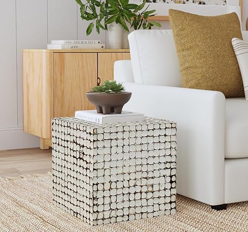 Miniatura 50 de East at Main Mesa auxiliar cuadrada – 16.6 pulgadas de ancho x 16.6 pulgadas de alto, sala de estar, entrada, espacios pequeños, mesa de decoración