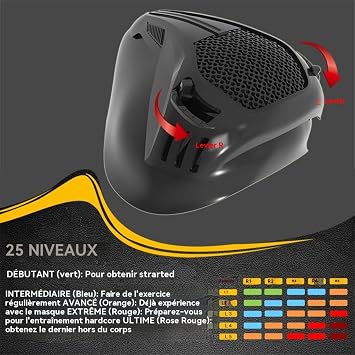 Generic Training Mask, Altitude Training Mask, 25 Breathing Resistances, Improves Lung Capacity and Endurance for Running, Cardio, Cycling