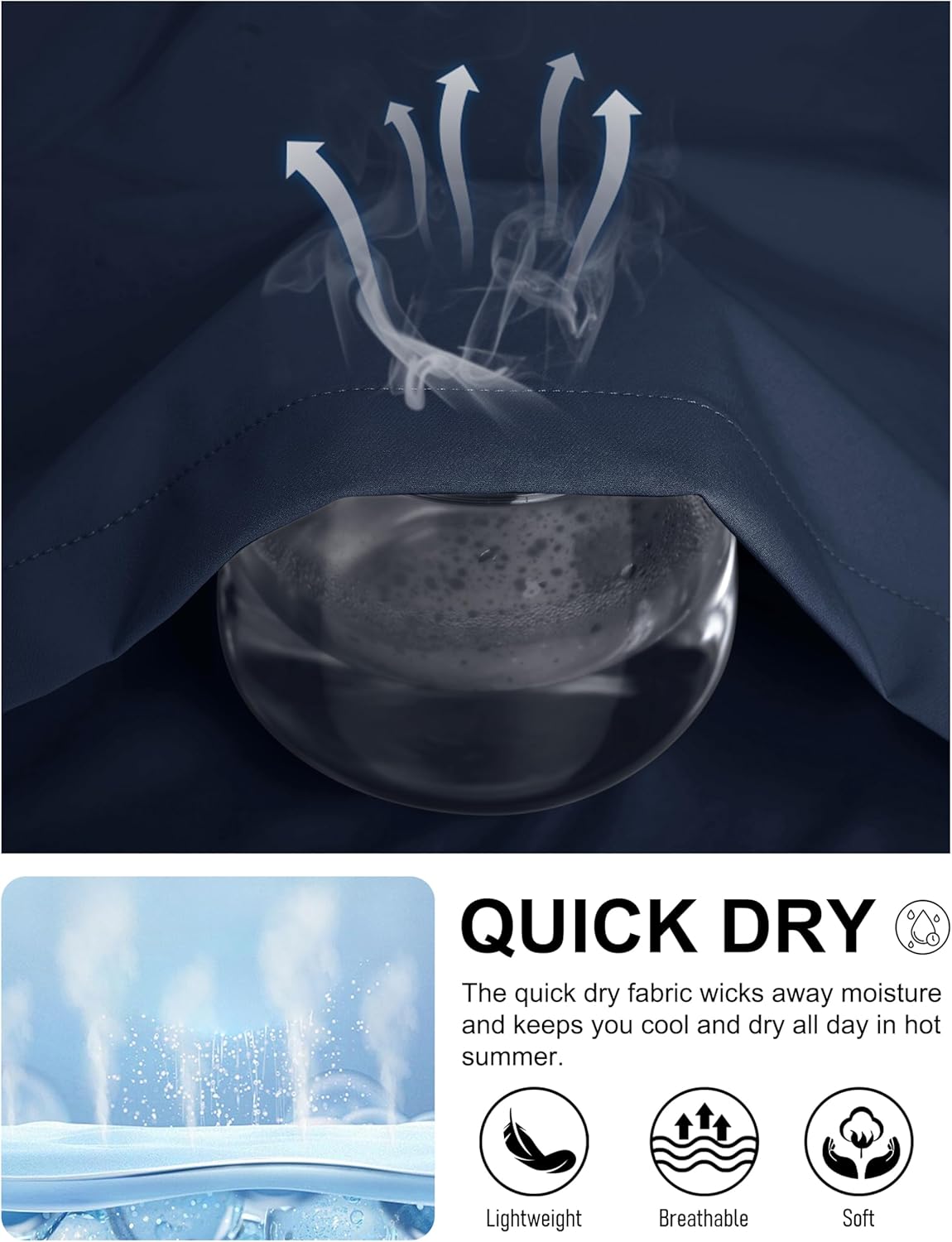 MAGCOMSEN Men's Running Shorts Mens 3 Inch Shorts Quick Dry Lightweight for Athleic Workout Gym Sports with Liner Pocket - Image 5