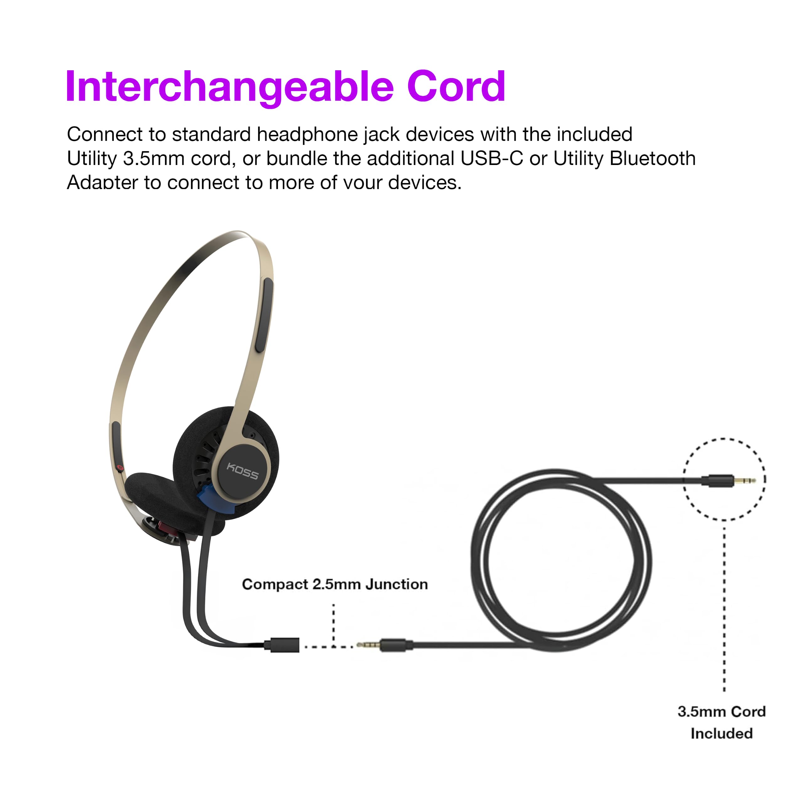 Amazon.co.jp: KOSS KPH40 ユーティリティ オンイヤーヘッドホン 着脱