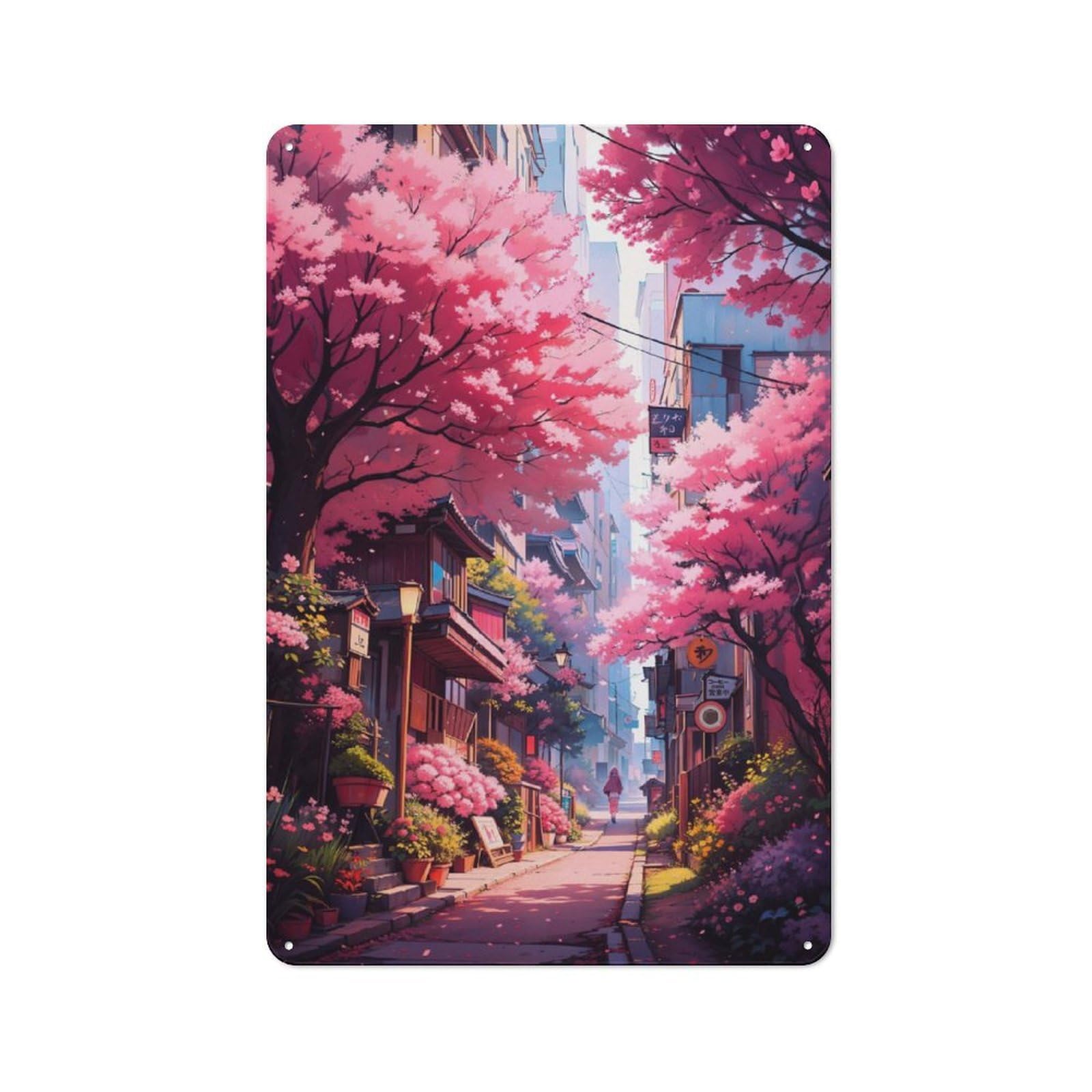 Junmoney Walking In Solitude Tin Wall Plaque 30X20cm With For Hobby Room Or Studio, For Updating Hobby Room And Studio After Moving