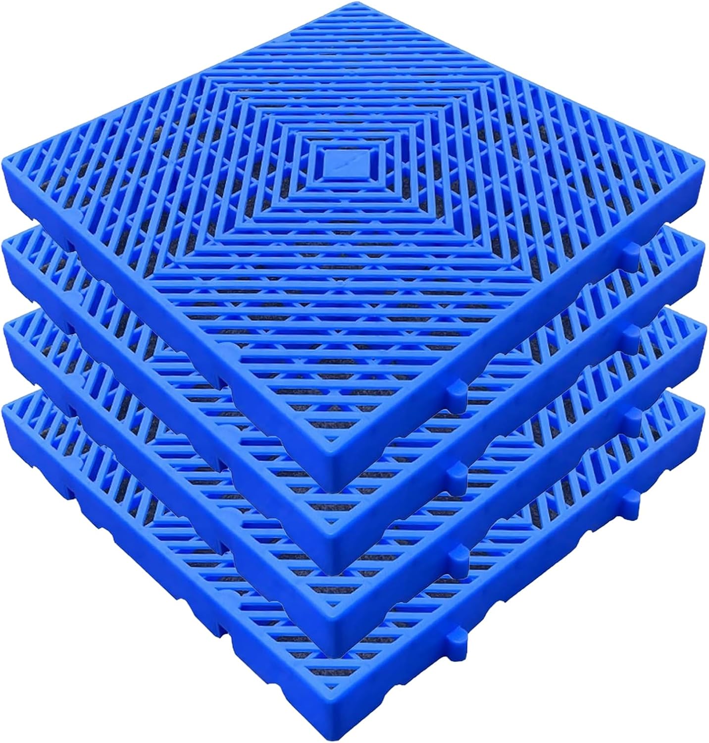 Storage Plastic Pallets, Lightweight Breathable Grid Pad, Ventilation Floor Pallet, Waterproof HDPE Nestable Wear Resistant Pad for Racks Supermarket Garage Basement,40x40x5cm