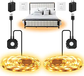 Motion Activated LED Strip Lights, 2-Pack 9.8ft Warm White