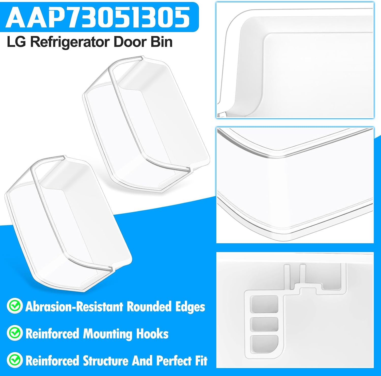 AAP73051305 Refrigerator Door Bin for LG Kenmore Refrigerator Door Shelf