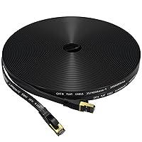 Vista 1 de Cable Ethernet Cat 8 de 30 pies, cable de internet de red LAN de alta velocidad para exteriores e interiores de servicio pesado, cable de parcheo