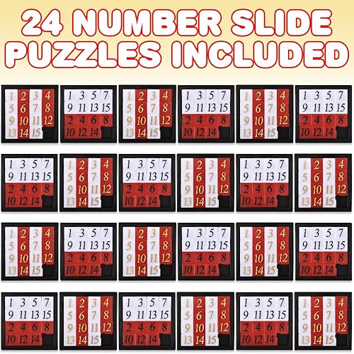 Miniatura 2 de Gamie Rompecabezas de diapositivas para niños: juego de 24 rompecabezas de mano de tamaño de bolsillo, rompecabezas educativos de diapositivas de