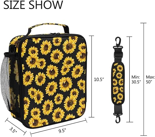 Miniatura 5 de Wamika - Lonchera con diseño de calavera de azúcar, flores de margaritas y rosas, bolsa térmica reutilizable, calaveras mexicanas del Día de los