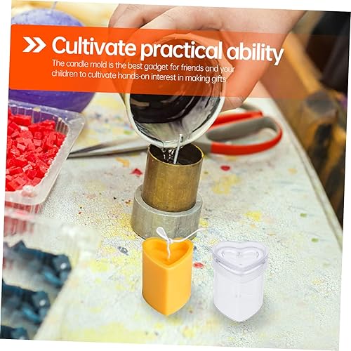 Miniatura 2 de EXCEART 2 pcs Candles Making Soap Love Loving Roman Resin Casting Halloween Heart- Party Scented DIY Mould Decorative Aromatherapy Transparent