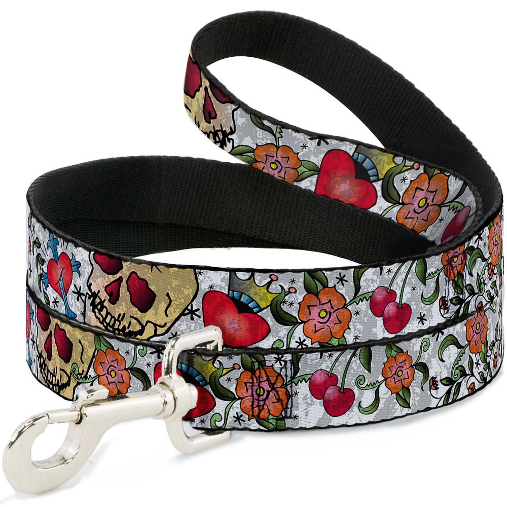 Correa blanca para mascota de 1,8 m de largo y cinta ancha de 3,8 cm