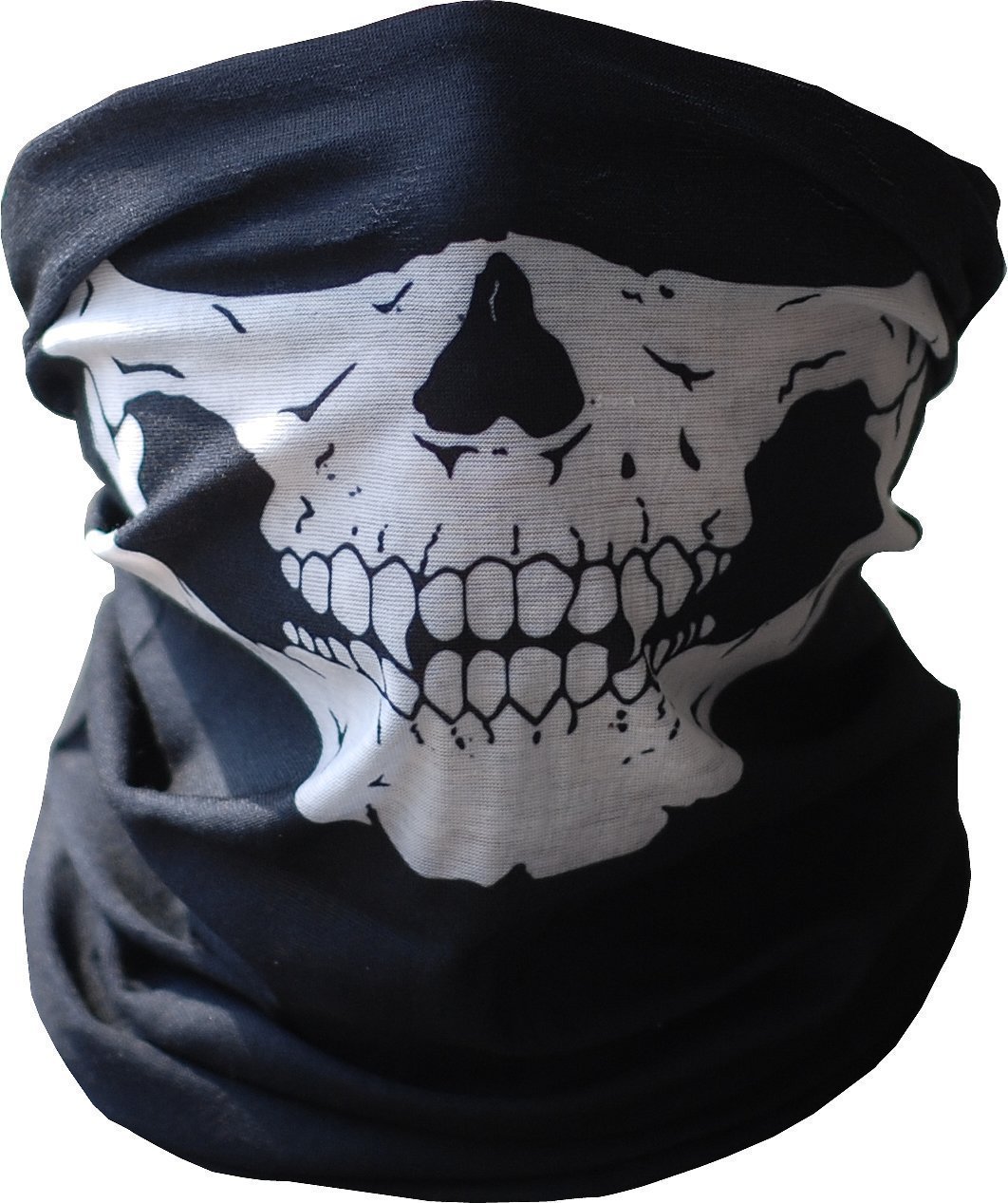 NIKAVI Black Seamless Skull Face Tube Mask – Pack (2)