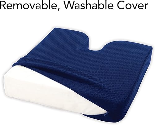 Miniatura 2 de Carex Cojín de espuma viscoelástica para asiento de coxis, cojín para aliviar el dolor de coxis, almohada de ciática para sentarse y aliviar el dolor