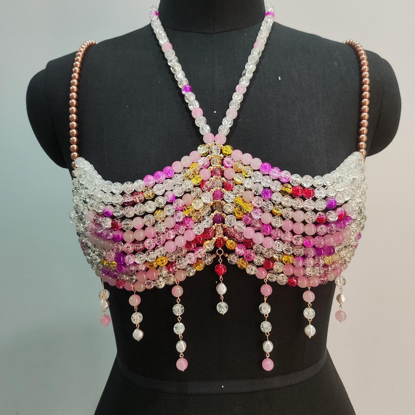 Chaîne de Corps en Perles, Accessoire de Corps Unique, Bijou de Corps Respirant pour La Musique