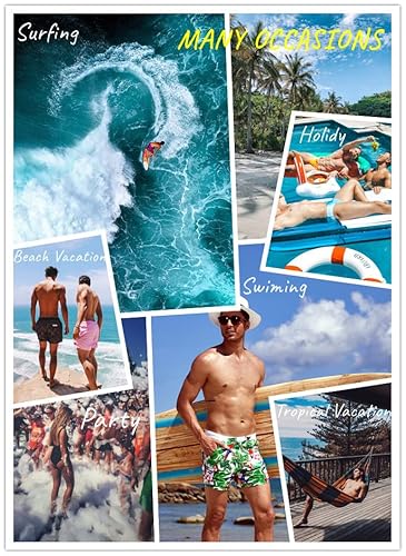 Coofandy Mens Camo Quick Dry Swimwear Shorts With Pockets, Large, Pat8 #TOP5