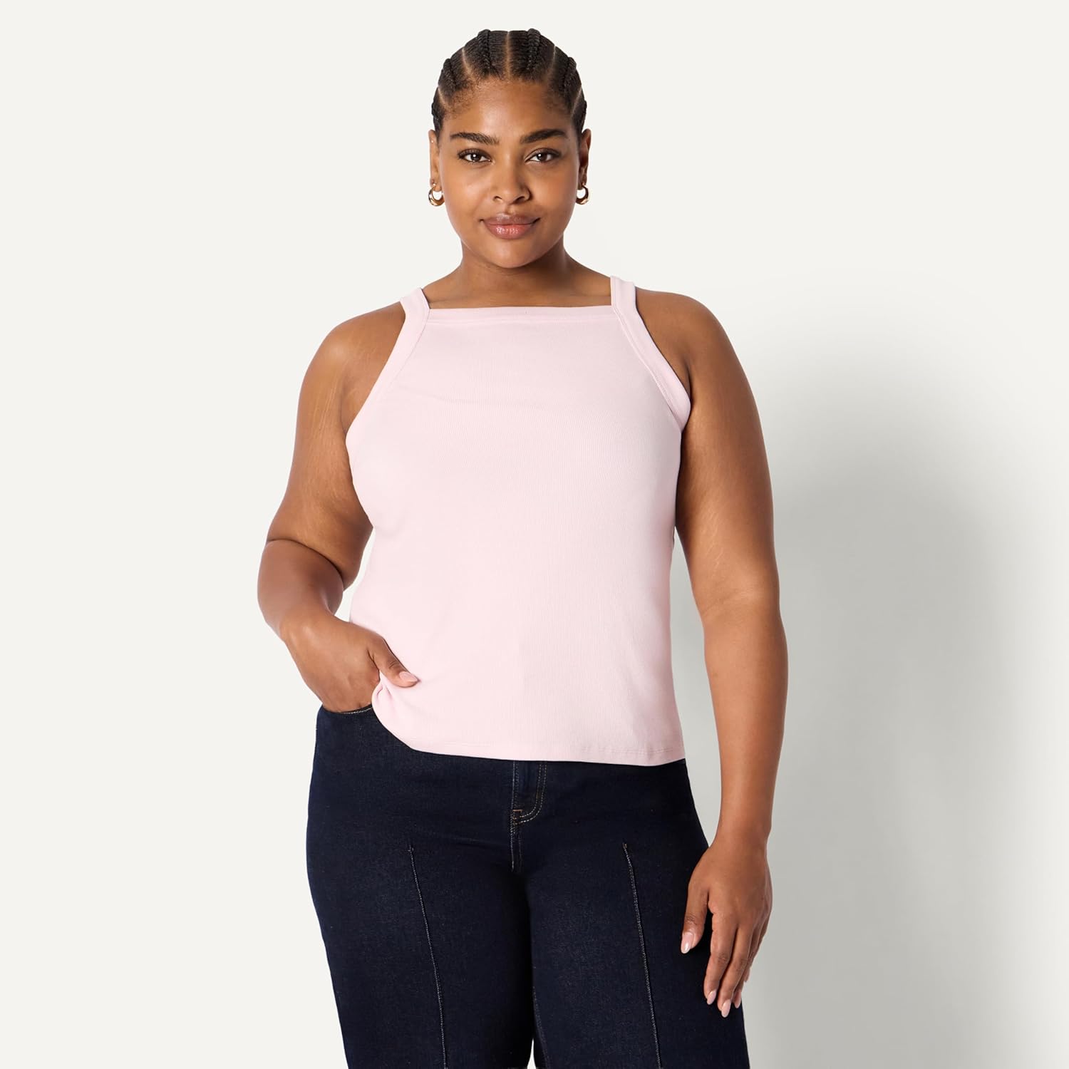 Amazon Essentials (Demi's Pick) Women's Slim-Fit Stretch Rib High-Neck Tank - Image 6