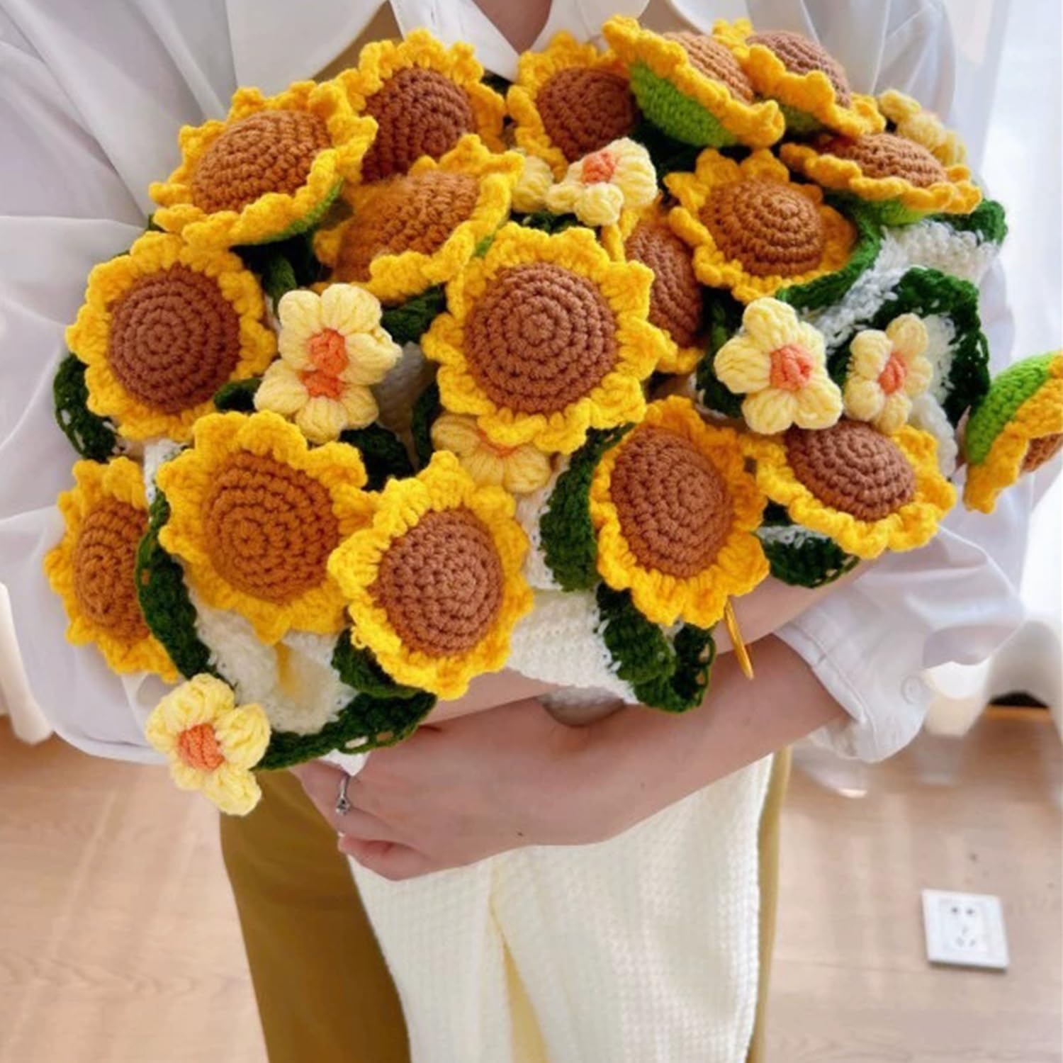 Couverture bouquet au crochet fait main pour rompre la monotonie des plaids industriels