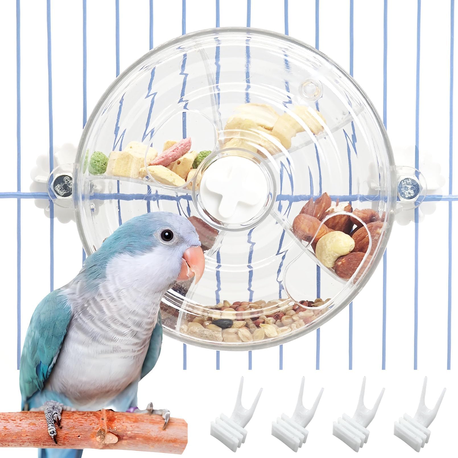 BNOSDM Bird Foraging Toy Creative Feeder Systems with Seed Food Rotating Wheel for Enrichment & Training Parrot Puzzle Toys Ideal for Small and Medium