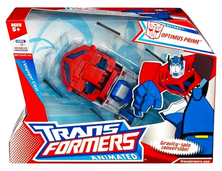 ミニカー transformers animated hasbro set Hasbro Transformers Animated Voyager Optimus Prime Earth Mod