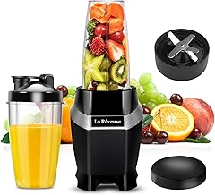 La Reveuse Personal Blender for Shakes and Smoothies 1000 Watts with 24 oz BPA-Free Portable Travel Bottle,Dishwasher Safe...