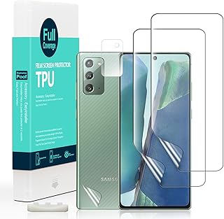 Ibywind Screen Protector for Samsung Galaxy Note 20 5G, [Pack of 2], [Camera Lens Cover] [Carbon Fiber Back] [Fingerprint Protection] [Micro Bubble Free]