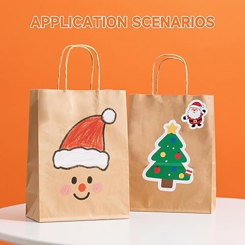 Miniatura 6 de METAPRINT Paquete de 100 bolsas pequeñas de papel marrón de 5.8 x 3.2 x 8.25 pulgadas con asas, bolsas de regalo de papel, bolsas de papel kraft