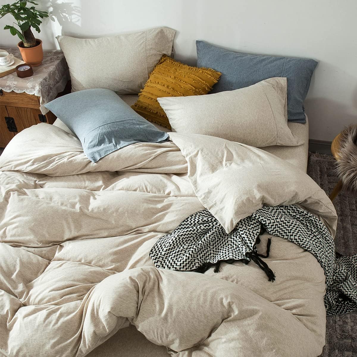 Jersey knit duvet cover twin Clearance