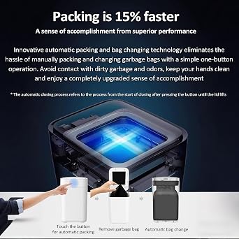 Automatic Sensor Trash Can with Self-Sealing Lid, Ideal for Kitchen, Bathroom, and Home Office Use